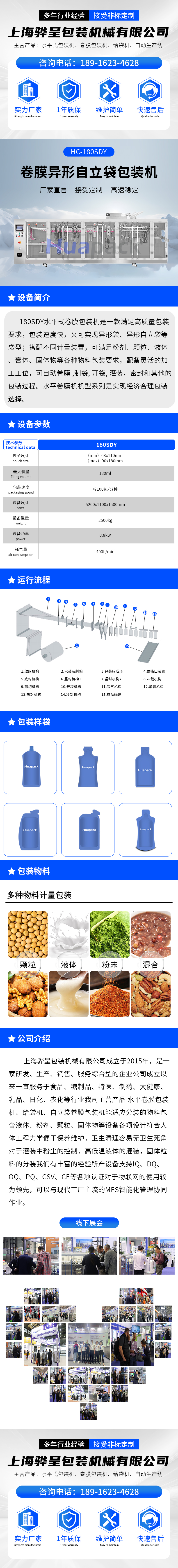 180SDY卷膜異形自立袋包裝機(圖1)